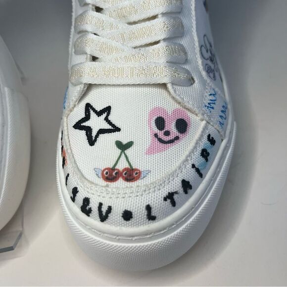 Zadig and Voltaire LA Flash Platform ZV1747 High Tops‎ White/multicolor, 5 NIB - Picture 4 of 14